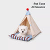 All-Season Semi-Enclosed Pet Tent Bed for Cats and Small Dogs