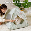 Indoor Pet Tent Bed with Reversible Cushion for Cats & Dogs
