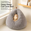 Enclosed Chicken-Shaped Plush Cat Bed