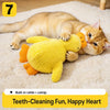 Yellow Duck Plush Cat Toy with Crinkle Paper and Catnip