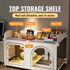 Indoor Small Dog Crate with Separate Toilet Tray
