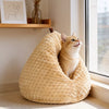 Enclosed Chicken-Shaped Plush Cat Bed