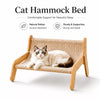 Wooden Cat Scratcher Lounge Bed with Sisal Scratching Surface
