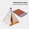 All-Season Semi-Enclosed Pet Tent Bed for Cats and Small Dogs