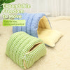Covered House-Style Pet Bed for Cats and Small Dogs