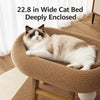Cat Bed with Integrated Sisal Scratcher