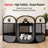 Foldable Enclosed Polyester Pet Bed with Patchwork Design