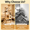 Large Solid Wood Cat Tree with Enclosed Capsule Spaces