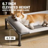 Elevated Three-Sided Faux Leather Dog Bed