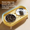 Elevated Double-Bowl Feeder for Small Dogs with Stainless Steel Bowls