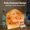 Roofed Multi-Level Plastic Cat Condo with Litter Area