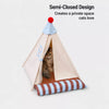 All-Season Semi-Enclosed Pet Tent Bed for Cats and Small Dogs
