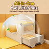 Indoor Cat Enclosure with Integrated Litter Box