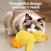 Yellow Duck Plush Cat Toy with Crinkle Paper and Catnip