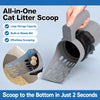 All-in-One Cat Litter Scoop with Built-In Bag Storage