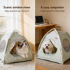 Indoor Pet Tent Bed with Reversible Cushion for Cats & Dogs