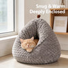 Enclosed Chicken-Shaped Plush Cat Bed
