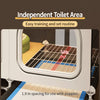 Indoor Small Dog Crate with Separate Toilet Tray