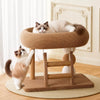 Cat Bed with Integrated Sisal Scratcher