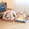 Foldable Semi-Enclosed Tent Bed for Cats and Small Dogs
