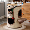 Sisal Barrel Cat Tree with Hideaway and Scratcher
