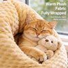 Enclosed Chicken-Shaped Plush Cat Bed