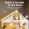 Roofed Multi-Level Plastic Cat House with Litter Area
