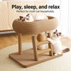 Cat Bed with Integrated Sisal Scratcher