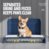 Dog Potty Tray with Wall Panel, Wire Grid & Drawer