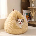 Enclosed Chicken-Shaped Plush Cat Bed