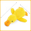 Yellow Duck Plush Cat Toy with Crinkle Paper and Catnip