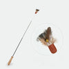 Telescoping Cat Teaser Wand with Interchangeable Toy Heads