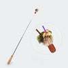 Telescoping Cat Teaser Wand with Interchangeable Toy Heads