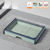 Dog Potty Tray with Wall Panel, Wire Grid, and Drawer