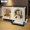 Indoor Small Dog Crate with Separate Toilet Tray