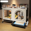 Indoor Small Dog Crate with Separate Toilet Tray
