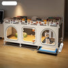 Indoor Small Dog Crate with Separate Toilet Tray